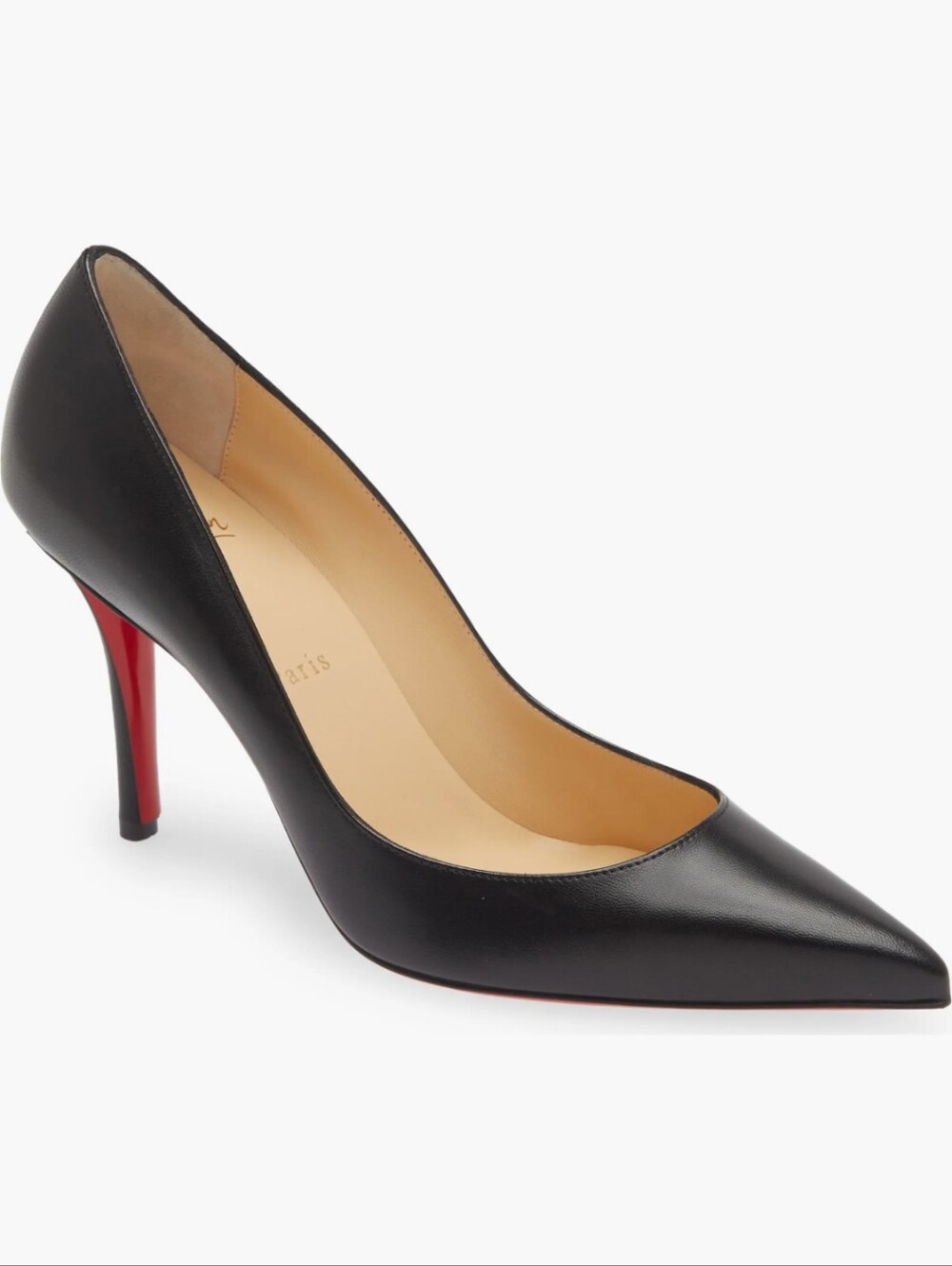 Christian Louboutin Black Apostrophy Leather Pointed Pumps